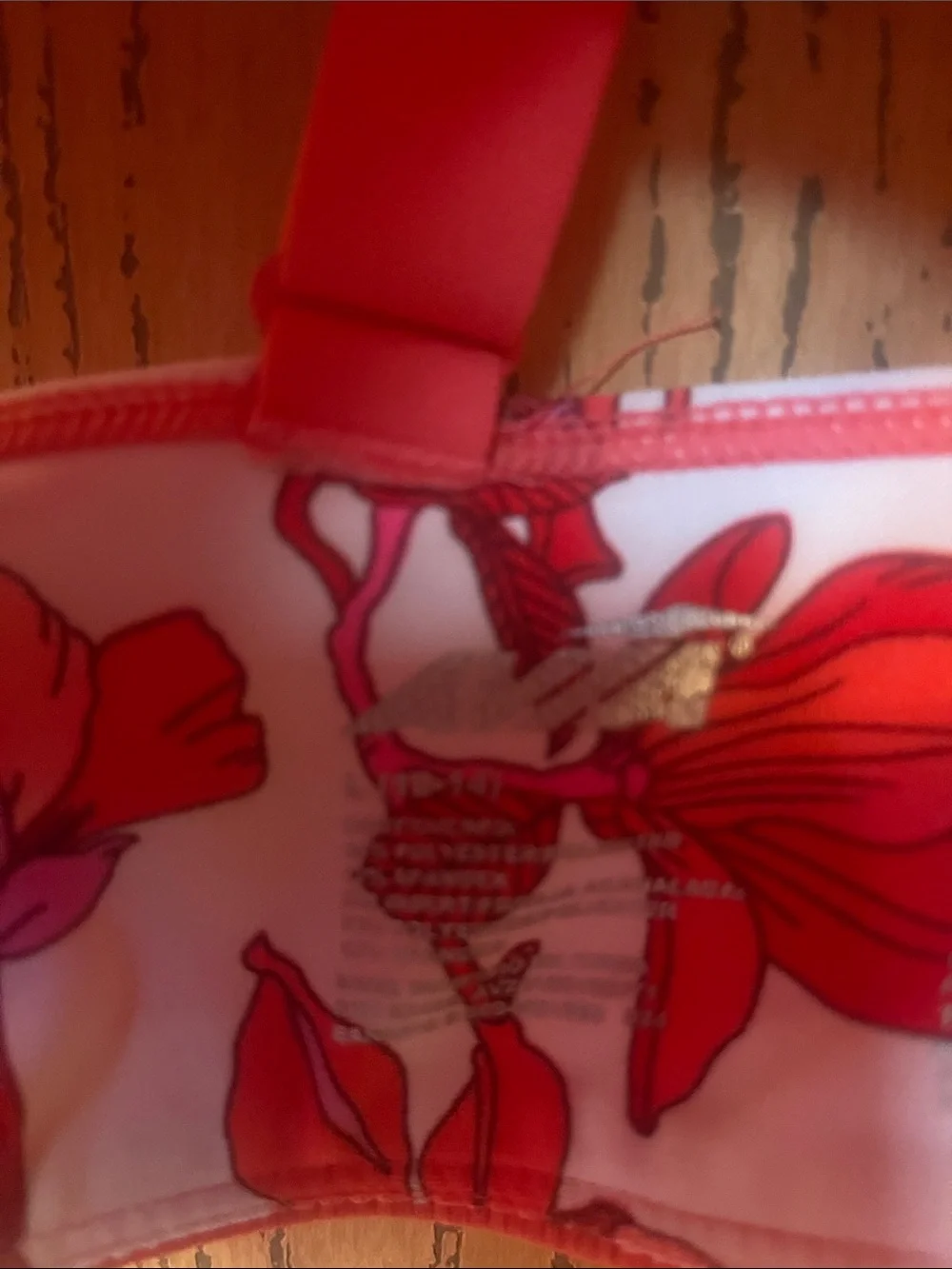 Avia Coral & Pink Floral Strappy Sports Bra - Picture 2 of 3